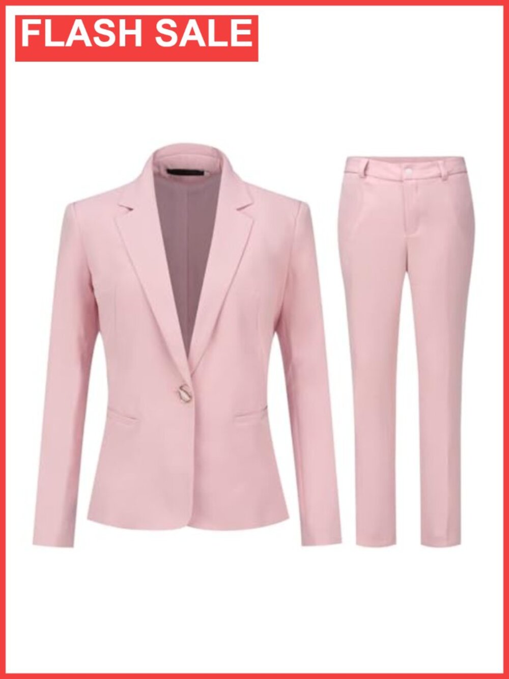 Women's 2 Piece Polyester Suit Set Blazer Pants Office Work